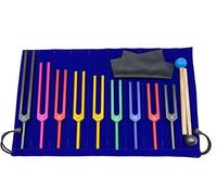 TOOSOAR Diapason Therapeutique, Set de 9 Diapason pour le Yoga, Thérapie, Diapason avce Sac en Tissu