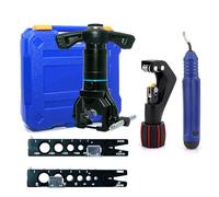 TOOSOAR Kit d'outils d'Évasement,Manuel-électrique Double Usage,Outil à Border en Pouce Métrique 6-19MM pour Tube Cuivre et Aluminium, avec Coupe-Tuyau et Embrayage d'ébavurage