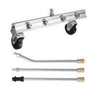 TOOSOAR Lavage Chassis Voiture, avec 4 Buses + 3 Pièces de Tige de Rallonge, Le Balai à Eau Est Adapté au Kärcher K4-K7