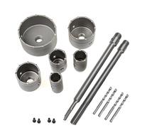 TOOSOAR Scie à Cloche Trépan, Set de Scies Cloches35/40/50/65/80/110 mm,pour Maçonnerie et Béton