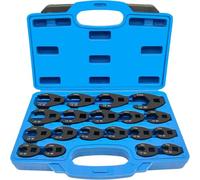 TOOSOAR19 pcs Crowfoot Ensemble de Clés,écrou évasé 8 à 32 mm,avec Outillage de Boîte à Outils,pour Véhicules de Service