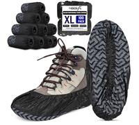 TOOSOFt Lot de 100 Surchaussures Jetables Noir en Tissu Non tissé Sur Chaussure Jetable Réutilisable - Couvre Chaussure Impermeable Antidérapants - Protege Chaussures Lavable pour le chantier