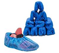 TOOSOFt Lot de 100 Surchaussures Jetables Plastique bleus(50 paires) | Sur Chaussure Jetable : Couvre-Chaussures Jetables antidérapants, imperméables - gardent vos sols et moquettes propres.