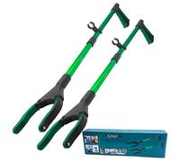 TOOSOFt Outils de Préhension 2 Paquets, 81.3cm Pince de Ramassage Pliable avec Embouts Magnétiques,Alliage D'aluminium Vert Pince a Dechet 90° Tête rotative, Idéal pour Ramasser Les détritus.