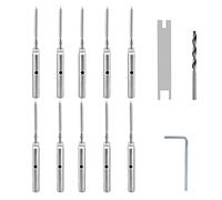 TooTaci Lot de 10 Tendeurs de Câble en Acier Inoxydable T316 Pour 3mm Cable Inox,Pour Cable de Garde Corps,Rampe de Câble D'escalier,Balustrade de Terrasse Extérieure