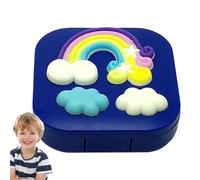 Tooth Fairy Box - Rainbow Cloud Storage Support pour Kids Keepsake, mignon adorable avec une conception créative, porte-dents pour les filles collection de mémoire des garçons, en bois multicolore 2.6