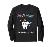 Tooth Fairy Kid Funny First Lost Tooth Kids Manche Longue