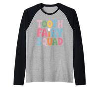 Tooth Fairy Squad Lettres Pastel Enfants Dentiste Manche Raglan