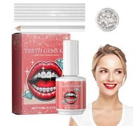 Tooth Gems Kit, Decorative Tooth Glue Set, Teeth Fashionable Decorations, Detachable Tooth Gem Set Stylish Tooth Accessoires, Tooth Gem Application Kit, Tooth Gem Decorations, Safe Tooth Adhesive