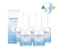 Tooth Polish & Teeth Whitening Paint, Éclaircisseur de dents et détachant, soin de l'émail longue durée, kit de polisseur de dents portable pour les voyages et un usage quotidien (5pc)