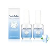 Tooth Polish & Teeth Whitening Paint, Éclaircisseur de dents et détachant, soin de l'émail longue durée, kit de polisseur de dents portable pour les voyages et un usage quotidien (2pc)
