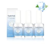 Tooth Polish & Teeth Whitening Paint, Éclaircisseur de dents et détachant, soin de l'émail longue durée, kit de polisseur de dents portable pour les voyages et un usage quotidien (3pc)