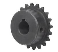 Tooth Roller Chain Sprocket,1Pcs 04C Chain Gear 45# Steel 17T/18T/19T/20T/21T/22T/23T/24T Teeth Industrial Sprocket Wheel Round Bore & Keyway Bore(24 Teeth,12mm keyway 5x2.3mm)