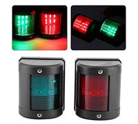 Toothbace 2 pièces Feu de navigation pour bateau 12V/24V feux rouges et verts 3W feux latéraux de pont à tribord, signal lumineux pour bateau/pêche/yacht/pontons/bateau de lustre