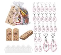 Toothbace Lot De 24 Pendentifs Ange Gardien, Porte-CléS Ange Gardien, Mariage, BaptêMe, Pour NoëL, Mariage, Cadeaux D'InvitéS, Communion, Remerciement, Cadeaux (rose)