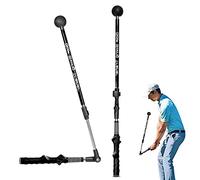 Toothbace Pliable Golf Swing Trainer, Appareil l'entraînement de Télescopique Golf Swing Posture Correcteur, Golf Swing Stick Training Aid pour Aide d'exercice de Force pour Golf (Main Droite Noire)