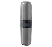 Toothbrush Case, Toothbrush Container, Compact Lightweight Secure Closure Portable Reusable Space Saving Clear Visibility, Hygiene Storage for Travel Outdoor Home Bathroom, 7.87x2.05x1.57Inches, Black