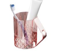 Toothbrush Mouthwash Cup - Tilted 45degree Holder, Inverted Bathroom Cup with Ergonomic Handle, Portable Accessory, Hygiene Tool with Multi-Purpose Use, Cups for Hotel Outdoor Travel Camping