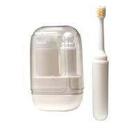 Toothbrush Travel Kit, Space-Saving Toiletry Set, Foldable Cup, Ergonomic Holder, Compact Hygiene Organizer for Business Trip, Daily Commute, Backpack, Pocket, Men, Women, Travel Use 3.01x2.05x4.92in
