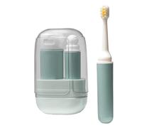 Toothbrush Travel Kit, Space-Saving Toiletry Set, Foldable Cup, Ergonomic Holder, Compact Hygiene Organizer for Business Trip, Daily Commute, Backpack, Pocket, Men, Women, Travel Use 3.01x2.05x4.92in