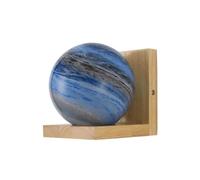 TOOTHGENERIC Applique murale Planet en bois massif, applique murale créative à LED for chambre à coucher, chambre d'enfant, couloir, café, décoration murale, luminaires(Blue)