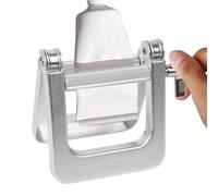 Toothpaste Squeezer - Metal Tube Squeezer | Toothpaste Seat Holder Stand, Free + Metal Perfect Way To Get Every Last Drop - Sustainable Bathroom Accessory, (Gloss Finish Silver)