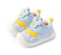TootyTots Chaussures de course pour bébé garçon et fille | Semelle antidérapante | Design à enfiler | Maille tricotée respirante | Semelle souple pour l'intérieur et l'extérieur, K138 Bleu, 20 EU