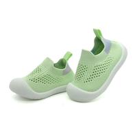 TootyTots Chaussures d'éveil avec semelle ABS antidérapante - Chaussures respirantes unisexes pour bébé, design de semelle souple pour l'intérieur et l'extérieur toutes les saisons, A Vert., 18-24