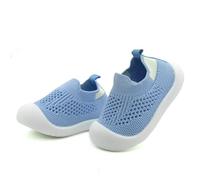 TootyTots Chaussures d'éveil avec semelle ABS antidérapante - Chaussures respirantes unisexes pour bébé, design de semelle souple pour l'intérieur et l'extérieur toutes les saisons, Bleu A., 18-24