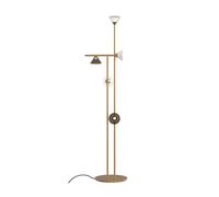 TOOY lampadaire LINFA 565.65 (Or chaud, verre fumé, blanc et transparent - Métal et verre)