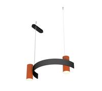 TOOY lampe à suspension NASTRO 563.12 (Sable noir, cylindre en terre cuite - Aluminium et laiton)
