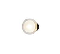 TOOY lampe murale applique ou plafond plafonnier NABILA 552.41 (Laiton brossé, transparent - verre et métal)