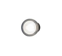 TOOY lampe murale applique ou plafond plafonnier NABILA 552.42 (Chrome noir, fumé - verre et métal)