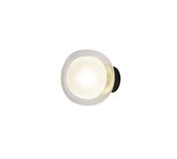 TOOY lampe murale applique ou plafond plafonnier NABILA 552.42 (Laiton brossé, transparent - verre et métal)