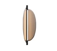 TOOY lampe murale applique THULA 562.41 (Cuir beige et noir sable - Cuir et aluminium)