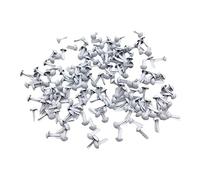 TOOYFUL 200x Mini Brads, 4.5 * 8mm Attaches Parisiennes Rondes, Attaches en Papier Faites à La Main Décoration Métal Embellissement Blanc Jouet Estampage pour Scrapbooking Craft Papier Bricolage