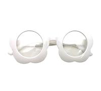 TOOYFUL Lunettes de Soleil à Effet Spécial en Forme de Fleur Lunettes de Diffraction de La Lumière, Blanche