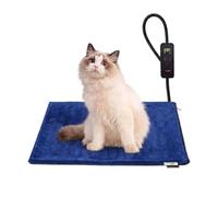 Toozey Chien Chat Tapis Chauffant 45*40cm, Coussin Chauffant électrique pour Animaux avec Couverture Crystal Velvet pour Chats et Chiens de Nouveau-né, de Petite Taille et de Personnes âgées, Bleu-S