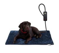 Toozey Chien Chat Tapis Chauffant 70*50cm, Coussin Chauffant électrique pour Animaux avec Couverture Crystal Velvet pour Chats et Chiens de Nouveau-né, de Petite Taille et de Personnes âgées, Bleu-L