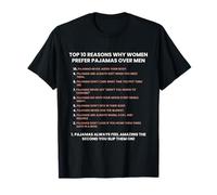 Top 10 Reasons Women Prefer Pyjamas Over Men Funny Shirt T-Shirt