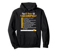 Top 10 Rules of Scorpion Idée Cadeau d'anniversaire Signe du Zodiaque drôle Sweat à Capuche