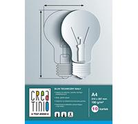 TOP-2000 400079849 CREATINIO Lot de 20 cartons à dessin A4 170 g/m² Blanc