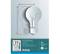 TOP-2000 400079850 CREATINIO Lot de 10 feuilles de papier à dessin Format A3 170 g/m² Blanc