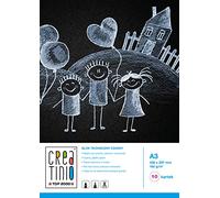 TOP-2000 400079854 CREATINIO Lot de 10 Cartons de dessin format A3 160 g/m² Noir