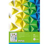 TOP-2000 400079857 CREATINIO Lot de 10 feuilles de papier coloré 80 g/m² Format A3