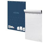 Top 2000 Colors 400169249 Papier tableau à carreaux 64 x 90 cm Bloc de 20 feuilles de papier tableau blanc Grammage 70 g/m² Idéal pour les bureaux ou les salles de conférence Dos collé