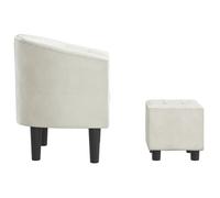 ""TOP 2026"" Chaise cabriolet avec repose-pied - pour 1 personne - blanc similicuir - 70x56x68 cm FF4589