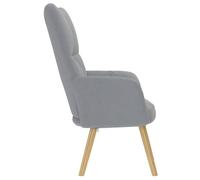 ""TOP 2026"" Chaise de relaxation - Fauteuil 1 place - Gris clair Tissu - 61.5x69x95.5 cm FF4487