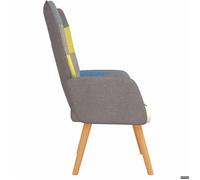 ""TOP 2026"" Chaise de relaxation - Fauteuil 1 place - Patchwork Tissu - 61.5x69x95.5 cm FF4350