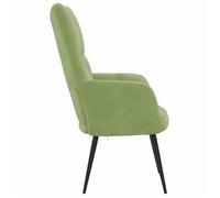 ""TOP 2026"" Chaise de relaxation - Fauteuil 1 place - Vert clair Velours - 61x70x96.5 cm FF4289